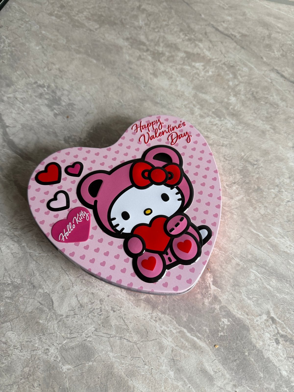 Hello Kitty Valentijnsblik - Hartvormig, Ophalen of Verzenden, Zo goed als nieuw