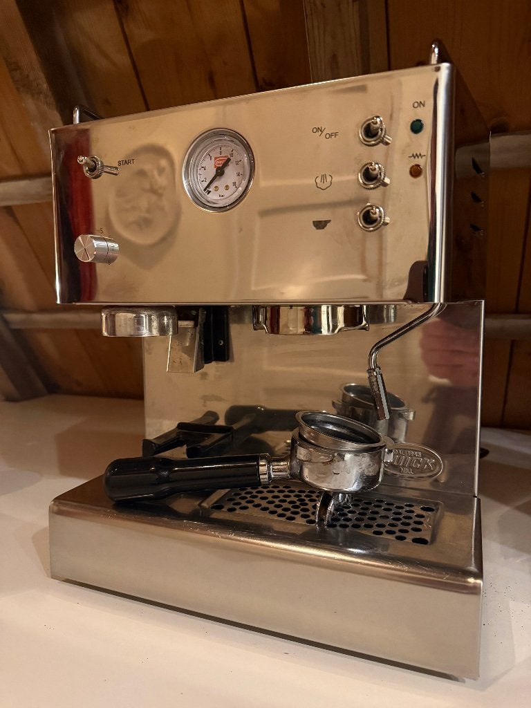 Quickmill 3035 Espressomachine met bonenmaler, Witgoed en Apparatuur, Koffiezetapparaten, Ophalen of Verzenden, Gebruikt, Espresso apparaat