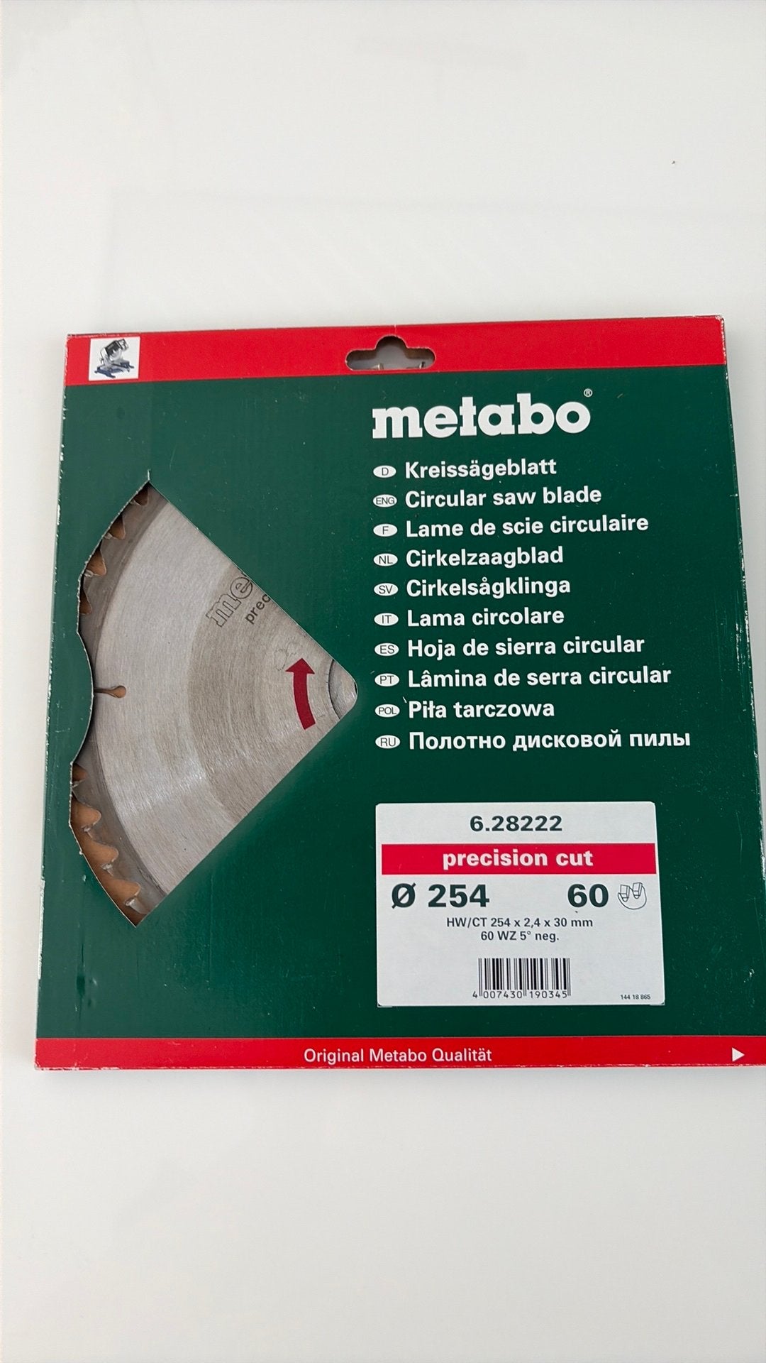 Metabo zaagblad, Doe-het-zelf en Verbouw, Gereedschap | Zaagmachines, Ophalen, Gebruikt, Afkortzaag, 30 tot 70 mm