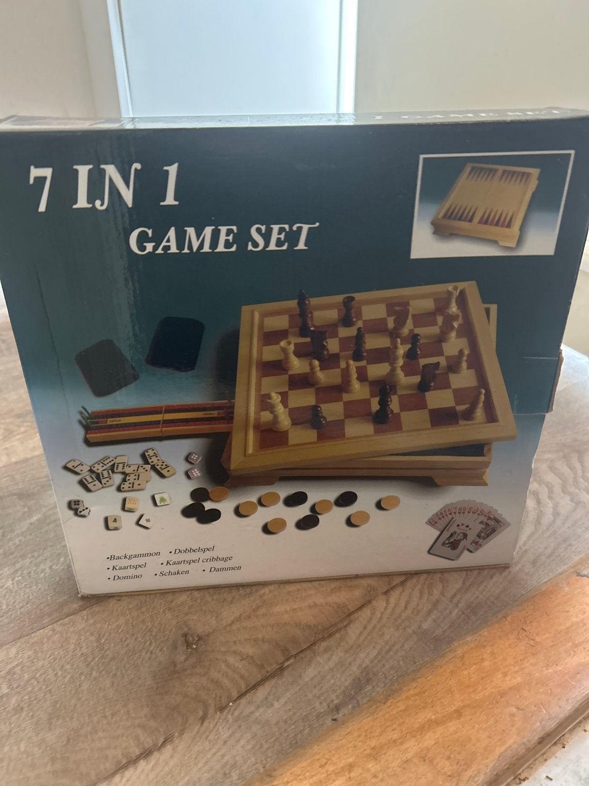 7-in-1 Spelset Nieuw in Doos - Diverse Bordspellen, Een of twee spelers, Ophalen, Nieuw