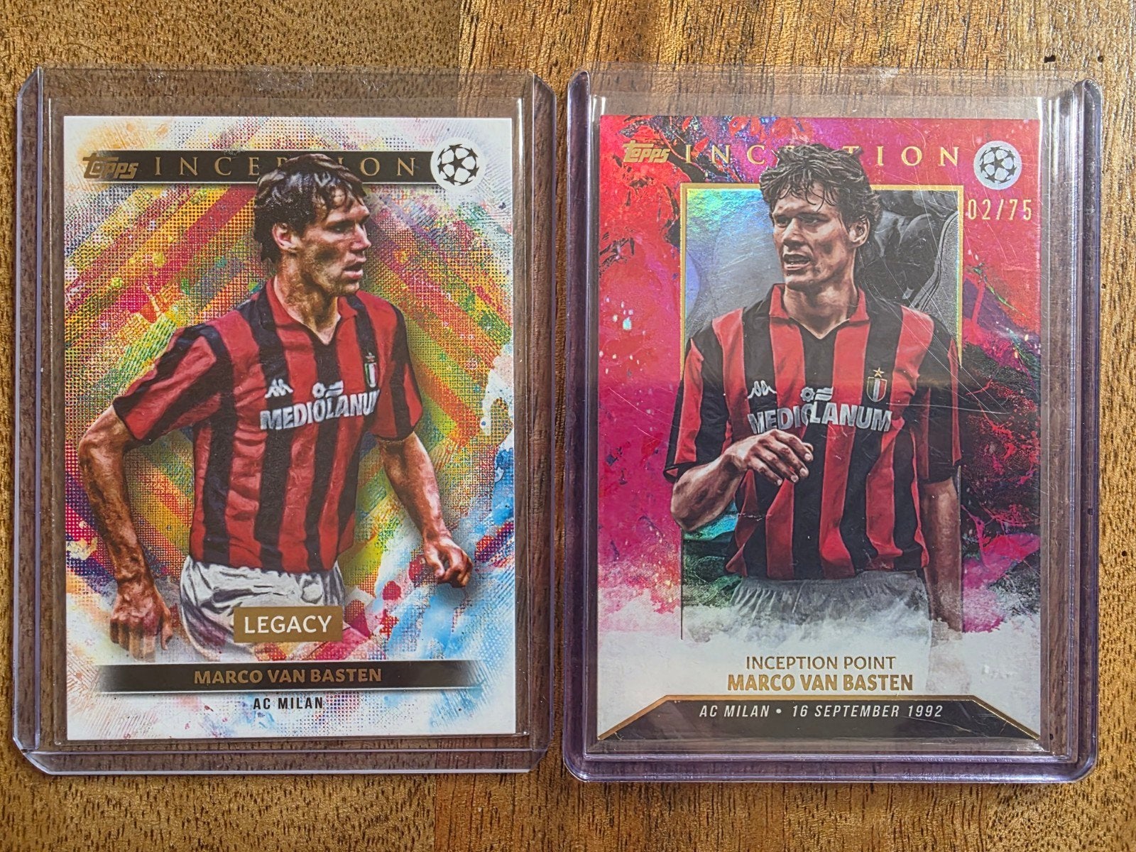 Marco van Basten Topps Inception /75 + base, Ophalen of Verzenden, Zo goed als nieuw, Buitenlandse clubs, Spelerskaart