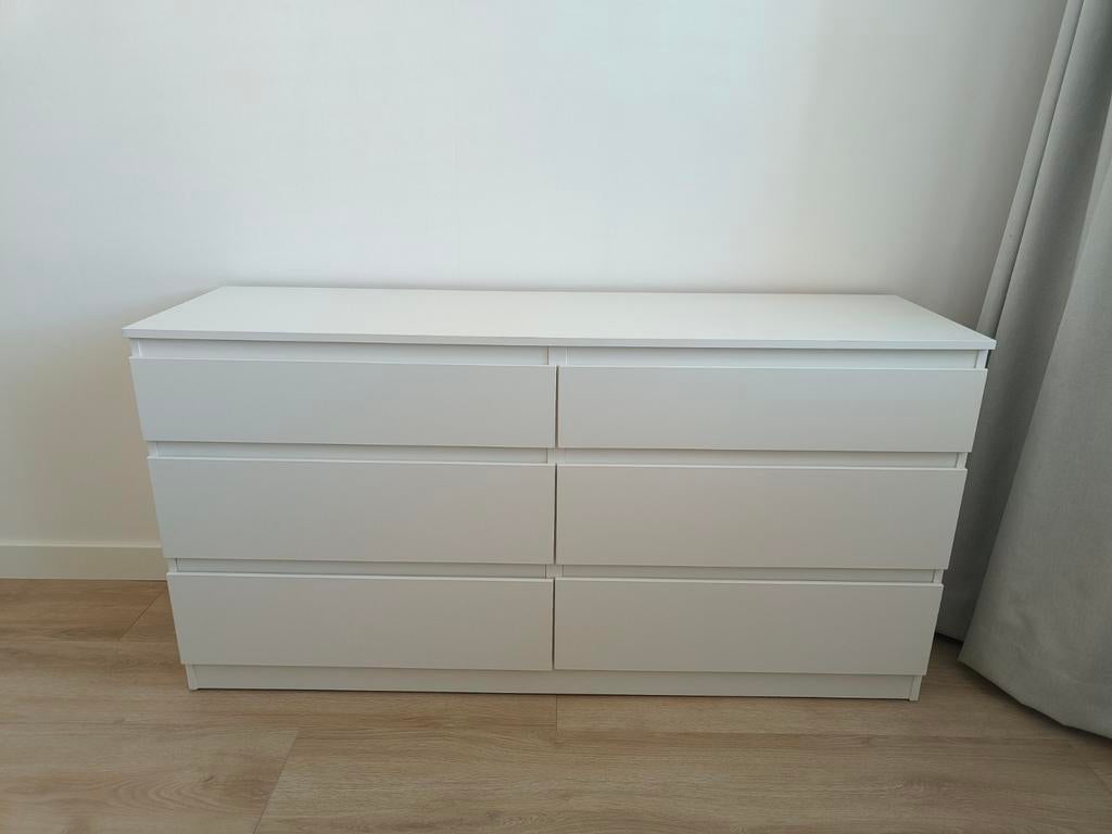Ikea Kullen ladekast wit - 6 lades (140x72x40cm), Huis en Inrichting, Ophalen, 100 tot 150 cm, 5 laden of meer, Zo goed als nieuw