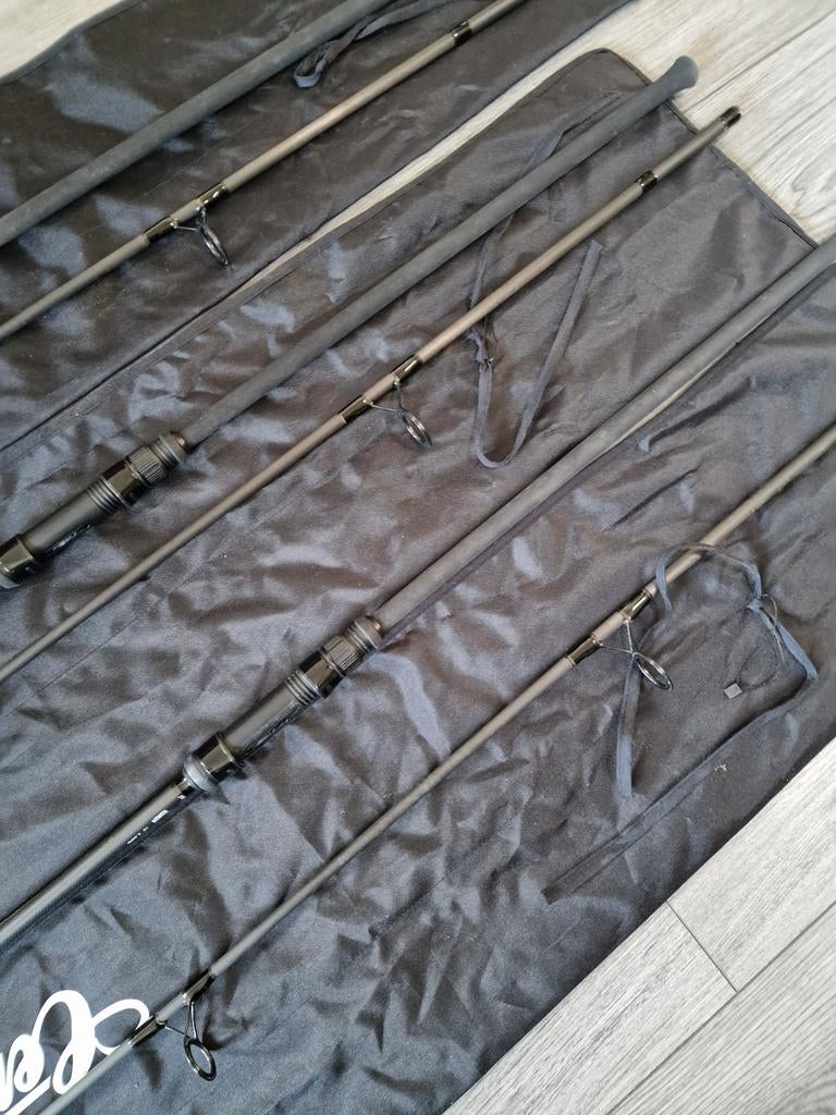 3 X CENTURY EXCALIBUR KARPERHENGELS 10 FT 3.5 INCL.HOEZEN, Ophalen, Zo goed als nieuw, Werphengel