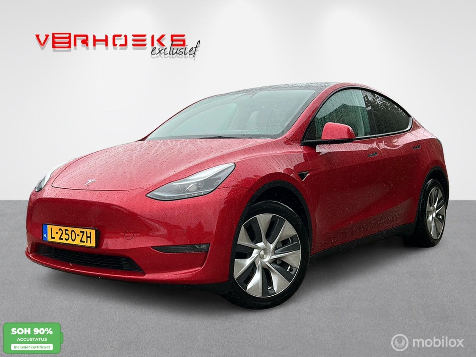 Tesla Model Y Long Range Dual Motor / BTW!, Auto's, Automaat, Dealer onderhouden, Gebruikt, Zwart