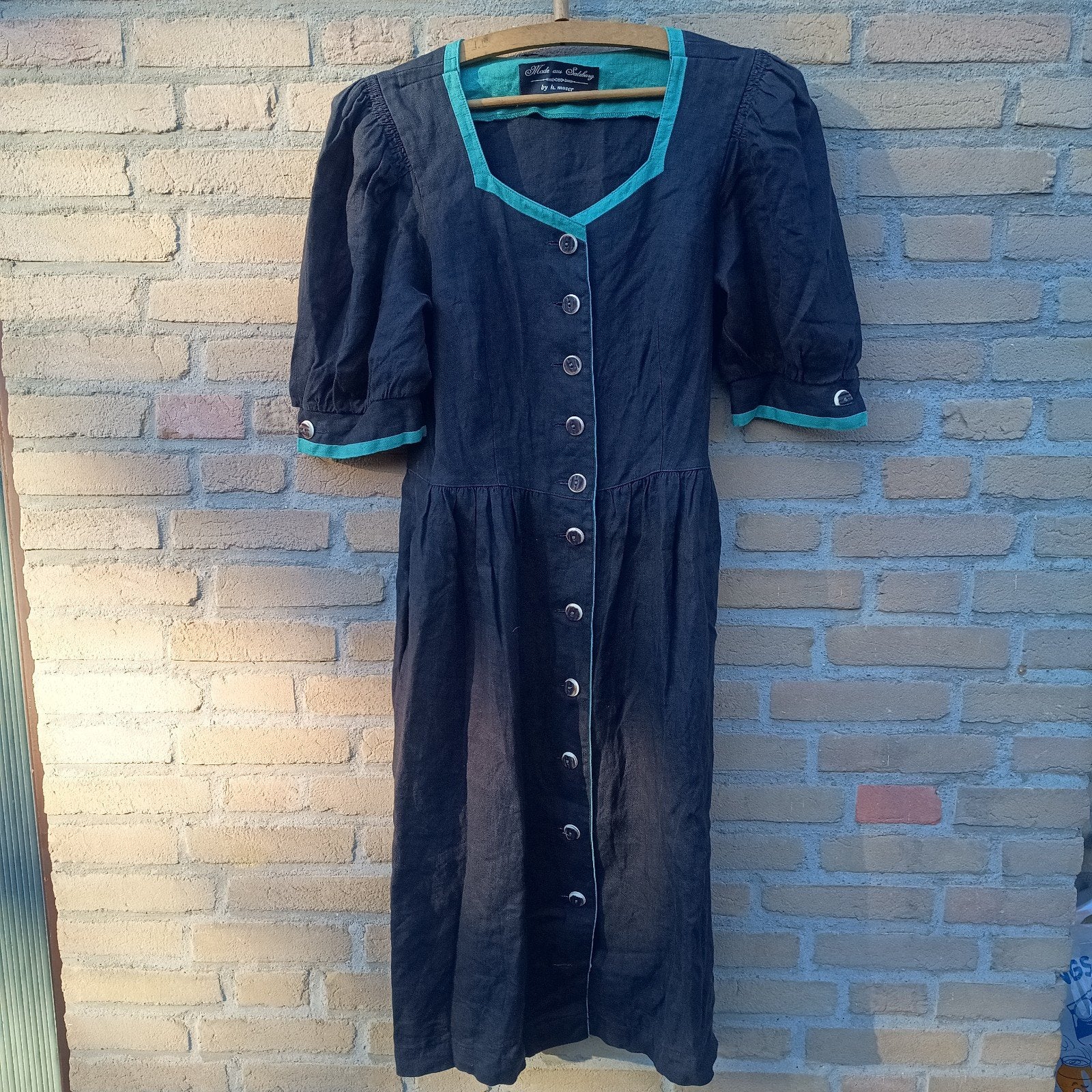 Moser 42 vintage linnen Tiroler dirndl pofmouwen Oktoberfest, Kleding | Dames, Ophalen of Verzenden, Gedragen, Maat 42/44 (L)
