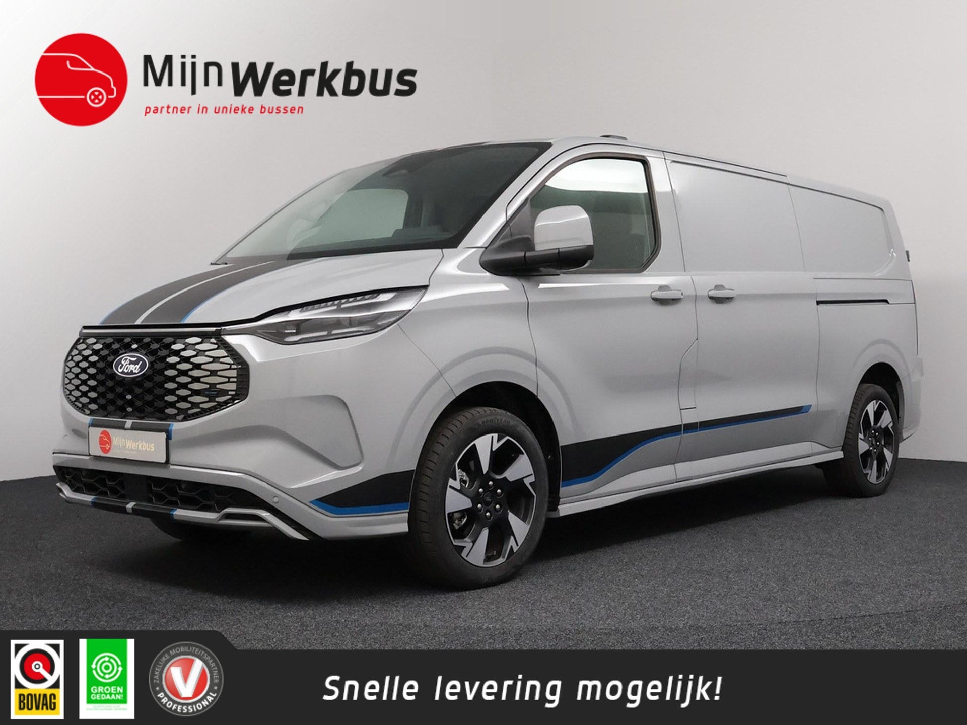 Ford E-Transit Custom 320 L2H1 Sport | Adaptief Cruise Contr, Automaat, 470 min, 218 pk, Nieuw