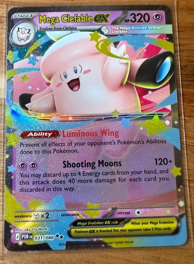 Mega Clefable Ex Perfect order. 031/088, Ophalen of Verzenden, Zo goed als nieuw