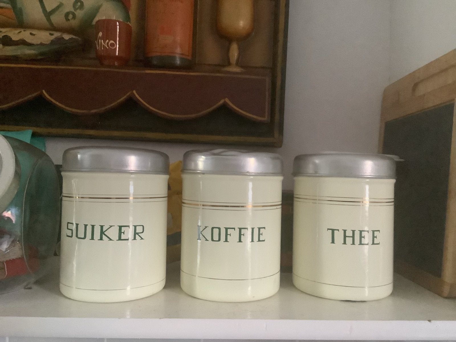 Vintage voorraadblikken: Suiker, Koffie, Thee, Ophalen of Verzenden