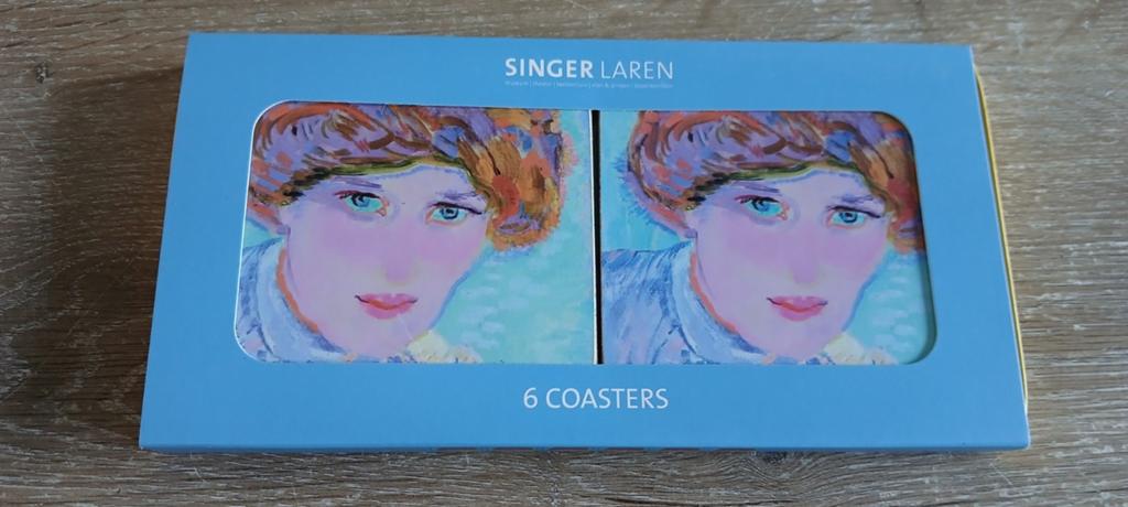Singer Laren setje onderzetters coasters Jan Sluijters, Ophalen of Verzenden, Nieuw, Glas of Kopje