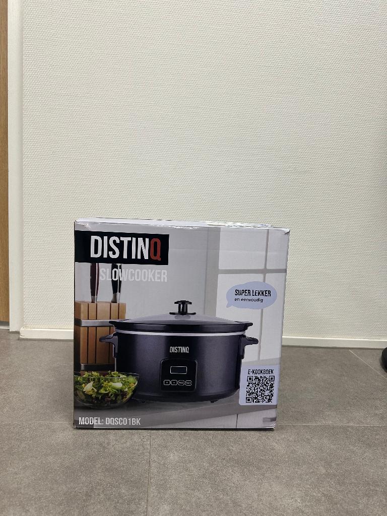 DistinQ Slowcooker 6L – Gebruikt, werkt helemaal goed, Timer, Ophalen of Verzenden, Zo goed als nieuw, Info@semacobv.nl