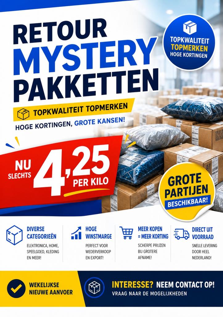 AANBIEDING €4,25 Retour Pakketten Bol Dhl, postnl, Ophalen of Verzenden, Overige categorieën