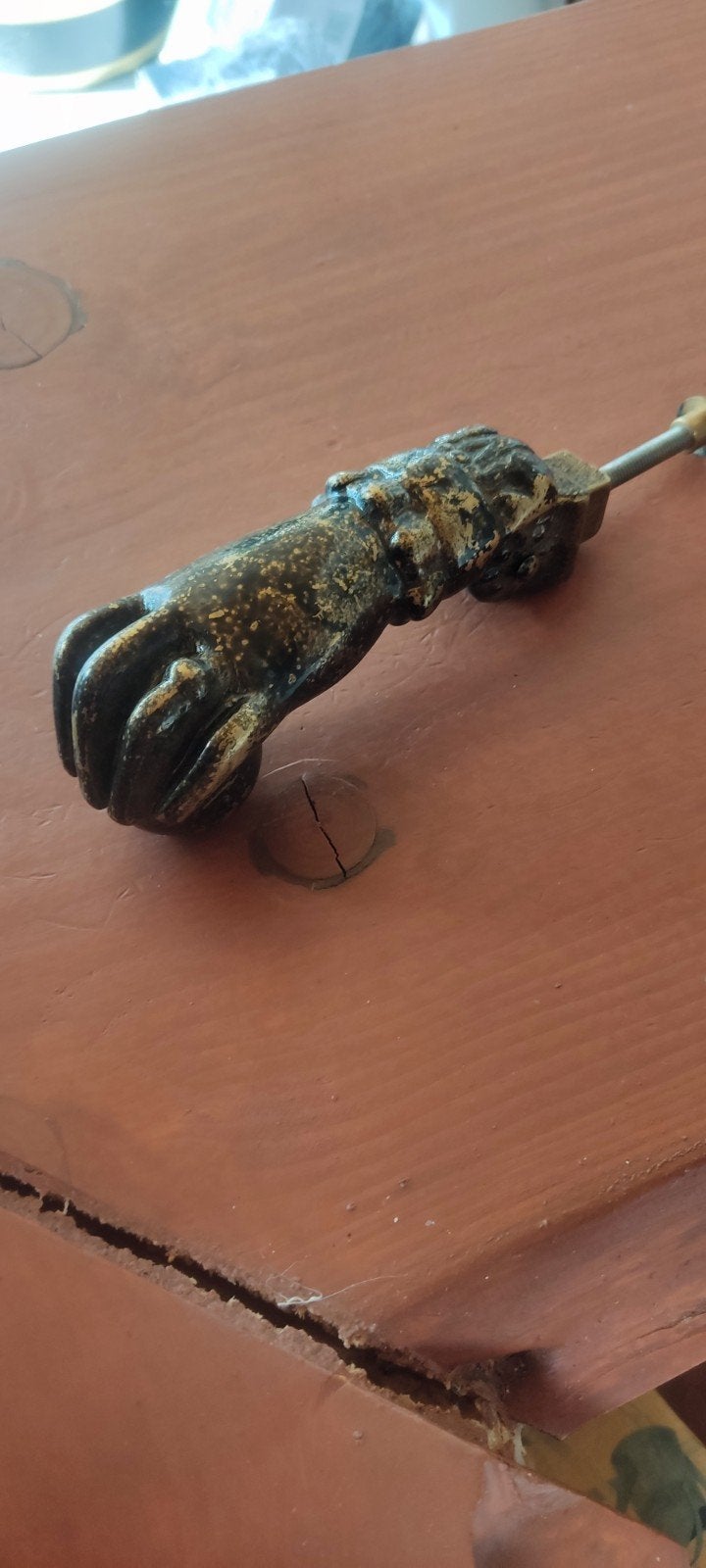 Deurklopper messing vintage antiek, Ophalen of Verzenden