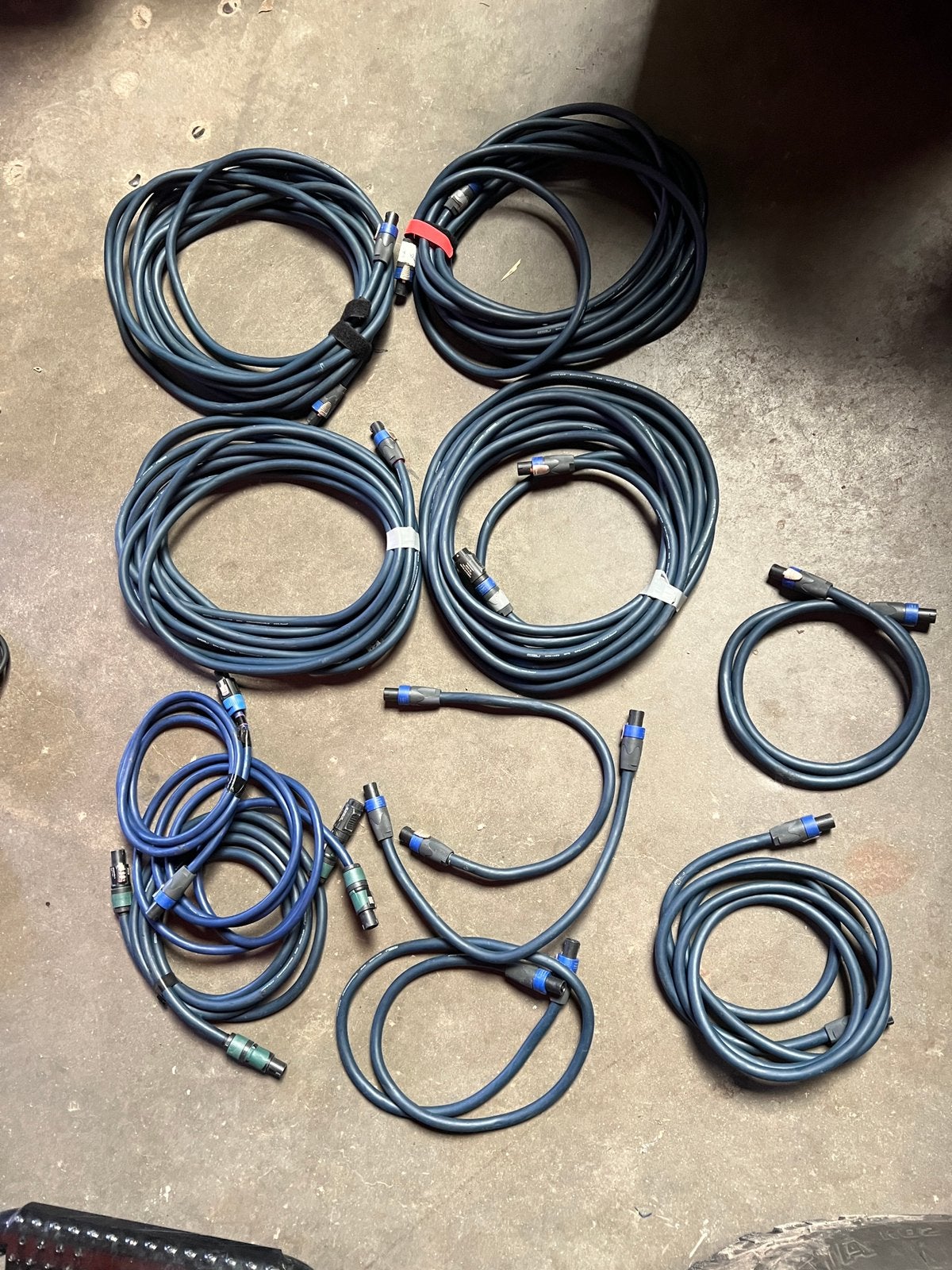 Diverse lengtes NL4 speakon kabel 4 aderig (100 meter+), Ophalen of Verzenden, Gebruikt, Speaker of Versterker