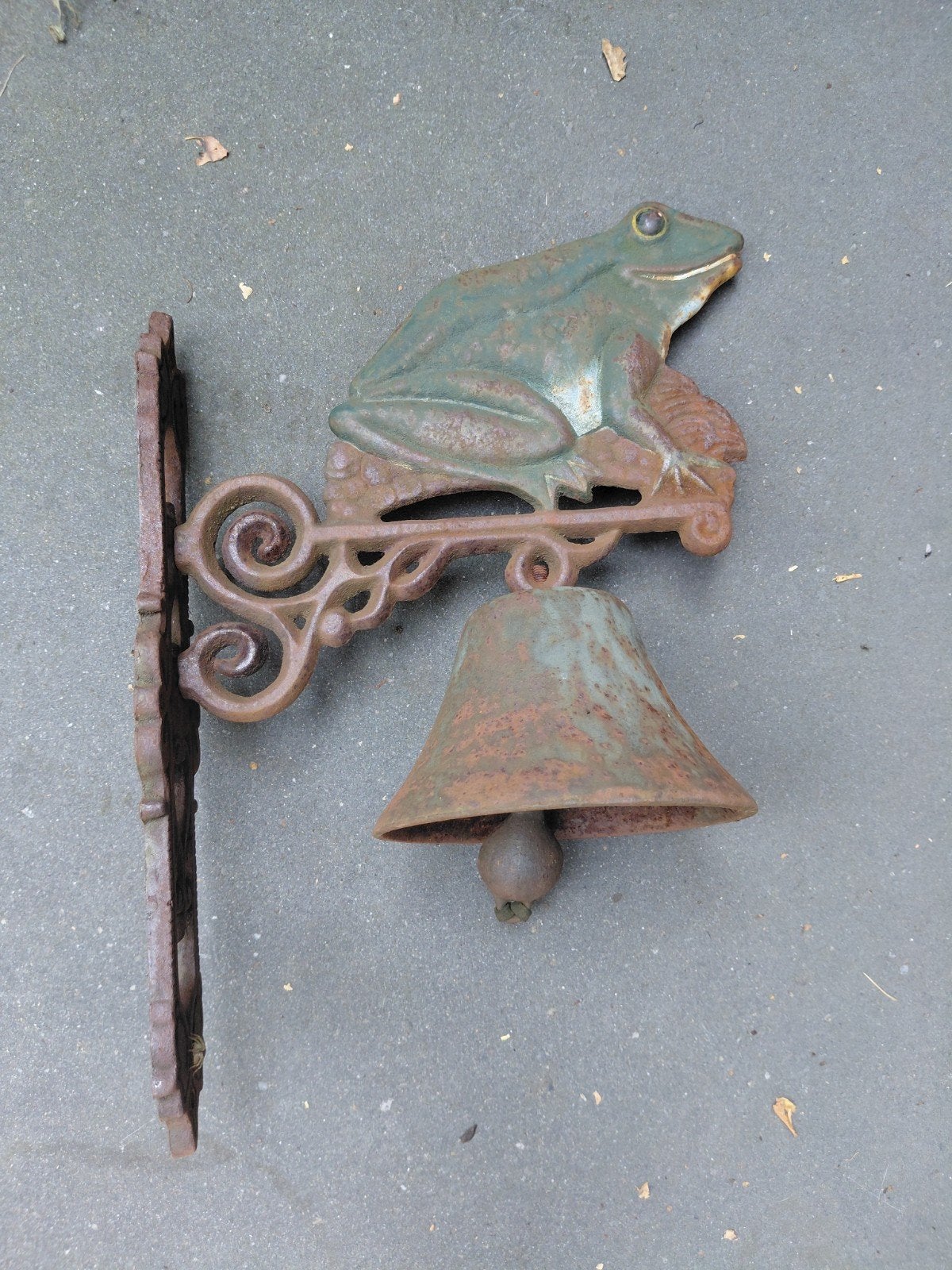 Gietijzeren kikker bel tuin, Ophalen of Verzenden, Gebruikt