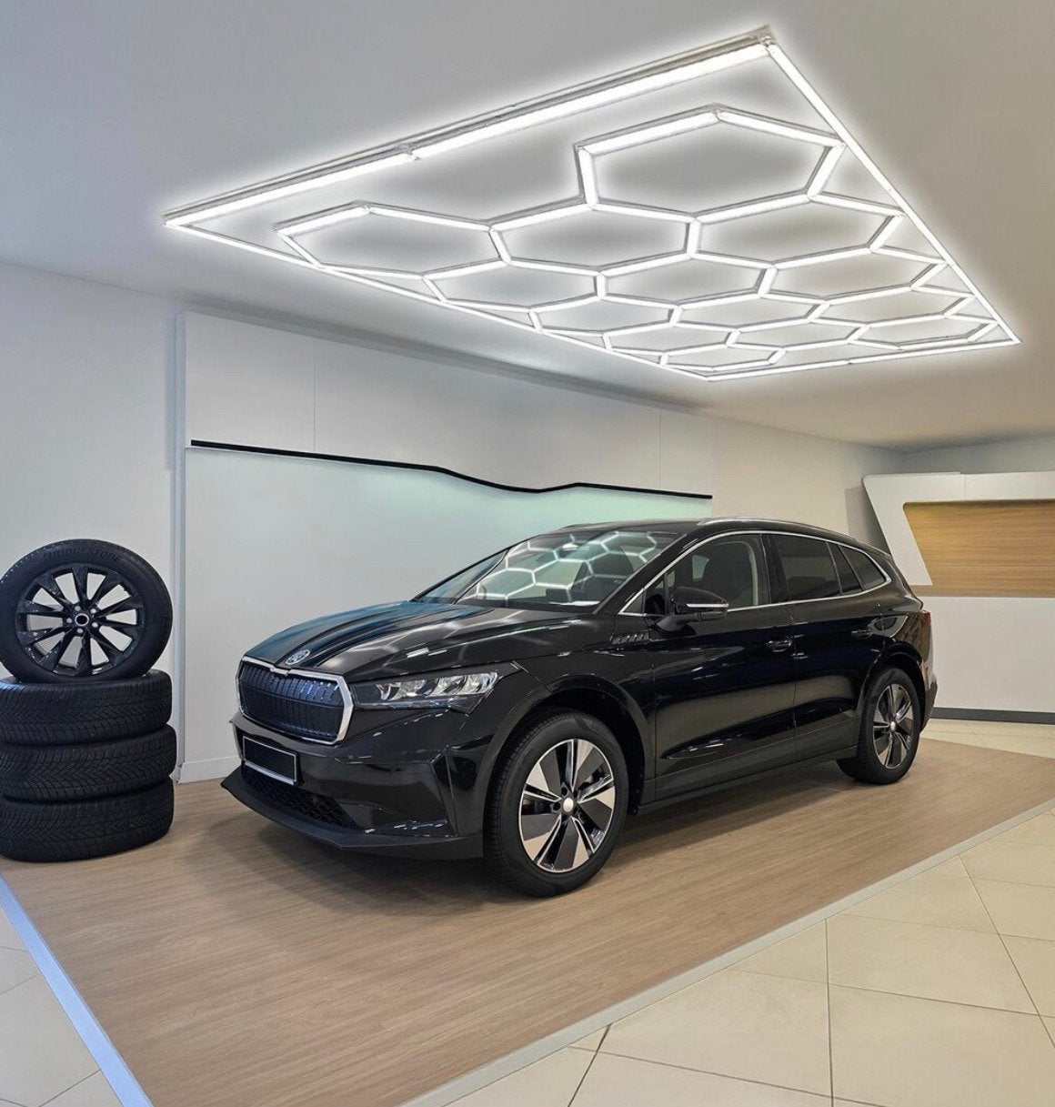 Hexagon LED Plafondverluchting 2.44 x 4.85m Nieuw in doos, Ophalen of Verzenden