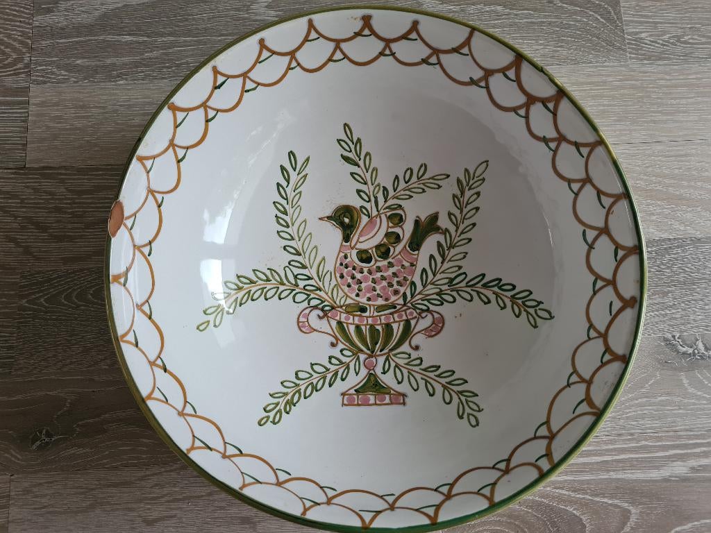 Een oude aardewerk schaal uit portugal, Antiek en Kunst, Ophalen of Verzenden