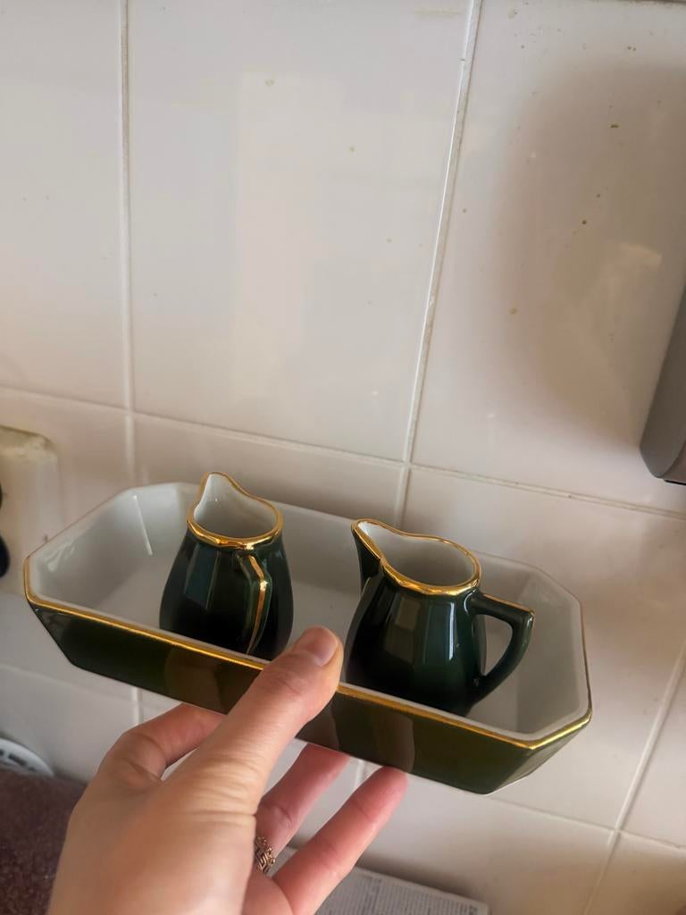 Vintage Apilco France Apilco Flora melkkannetjes, Antiek en Kunst, Antiek | Porselein, Ophalen of Verzenden