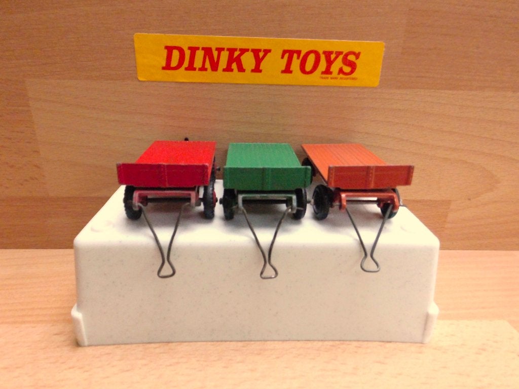 3 x Dinky Toys No. 25g/429 kleine platte trailers, Ophalen of Verzenden, Zo goed als nieuw, Overige typen, Dinky Toys