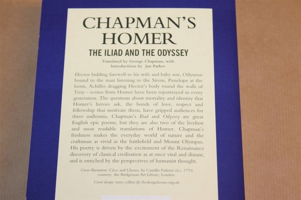 Chapmans Homer — Iliad & Odyssey, Dik Boek, Compleet, Ophalen of Verzenden, Gelezen