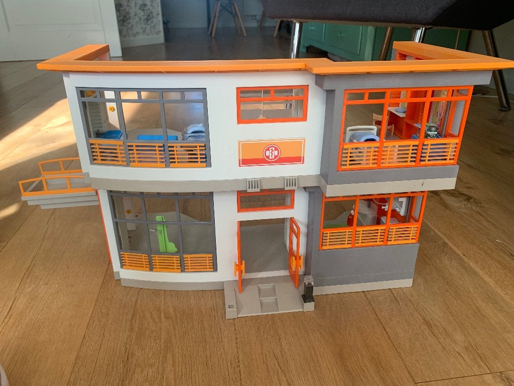 playmobil ziekenhuis + ambulance + kraamkamer, Kinderen en Baby's, Speelgoed | Playmobil, Ophalen, Gebruikt, Gebouw, Complete set