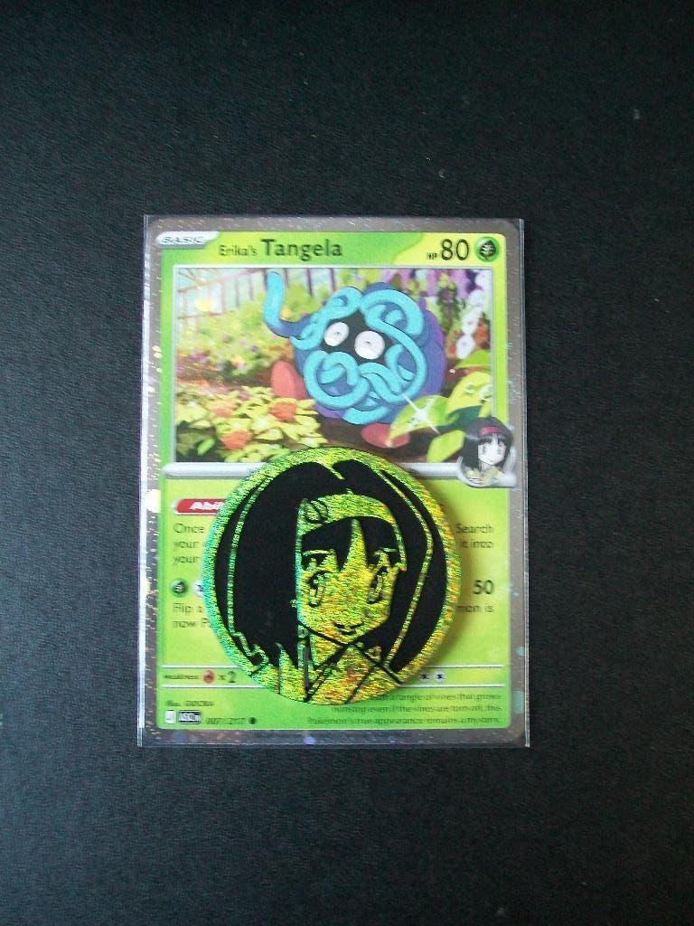 2398 Nieuwe Pokemon Kaart Holo Rare Erika's TANGELA + munt, Verzenden, Nieuw, Losse kaart, Foil