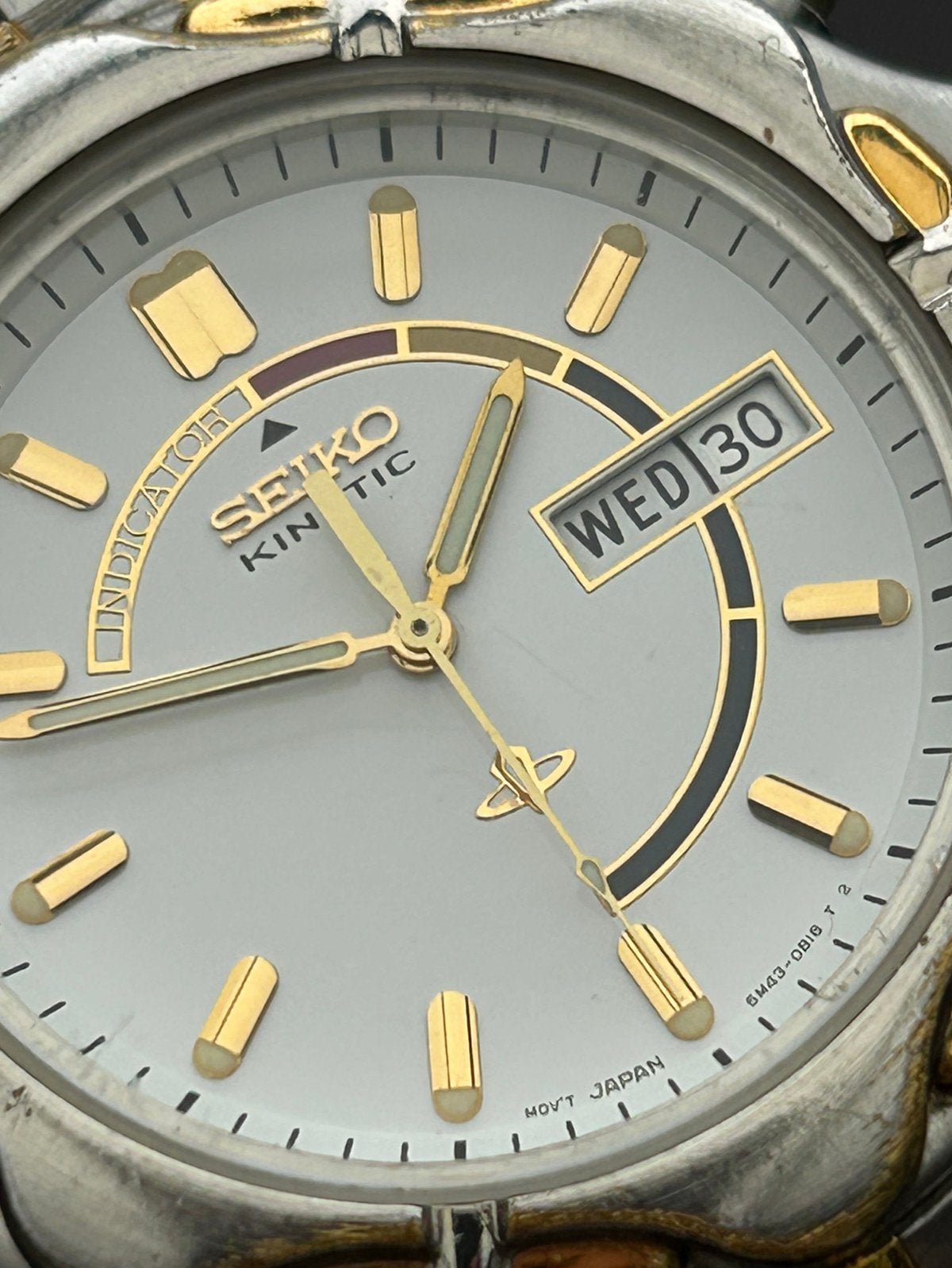 Seiko Kinetic met nieuwe accu, Ophalen of Verzenden, Staal, Seiko, 1960 of later