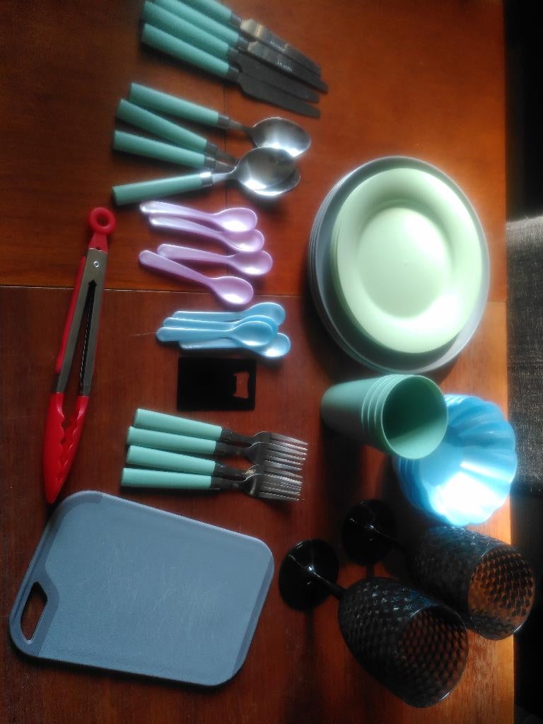 Complete camping of picknick serviesset, Ophalen of Verzenden, Gebruikt