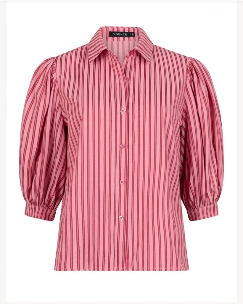 Ydence roze gestreepte blouse maat XL, Kleding | Dames, Maat 46/48 (XL) of groter, Zo goed als nieuw, Roze, Ydence