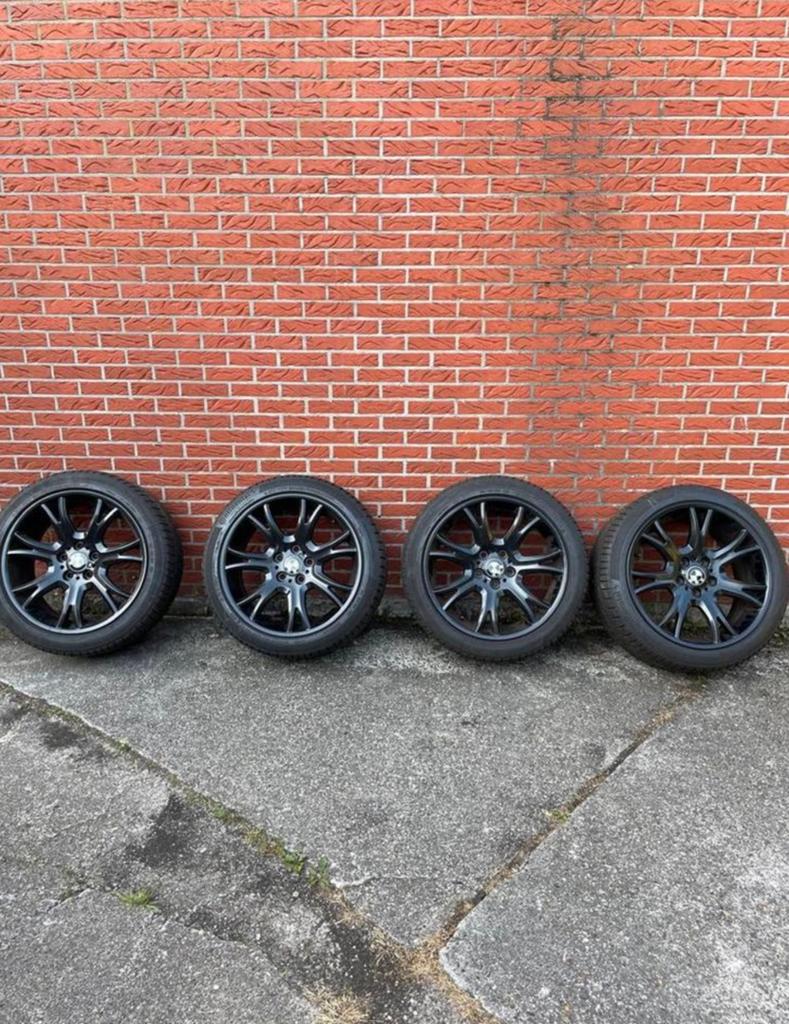 BMW X3 E83 5x120 zwarte velgen breedset 19 inch, Auto diversen, Auto-accessoires, Ophalen of Verzenden