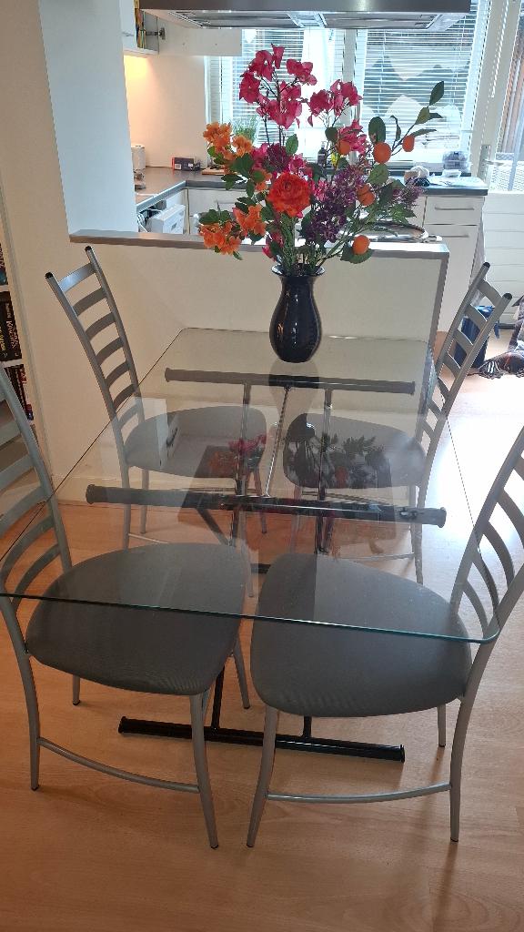 Eettafel, Huis en Inrichting, Ophalen, Gebruikt, 100 tot 150 cm, 50 tot 100 cm