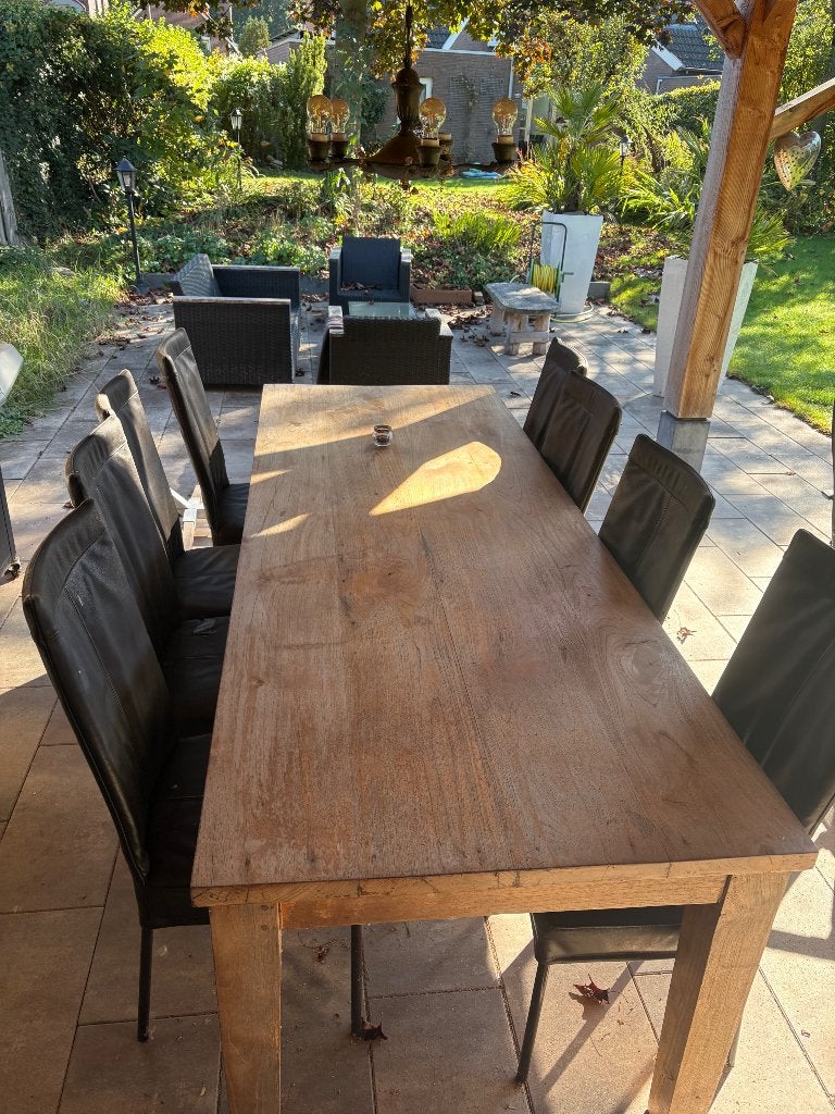 Tafel met 8 stoelen . Teab, Ophalen, Gebruikt, 200 cm of meer, 50 tot 100 cm