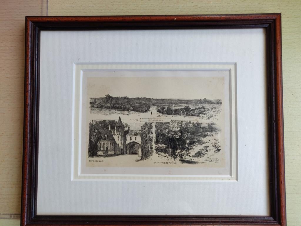Litho van Hoog Soeren, Het Oude Loo en Putten, Antiek en Kunst, Kunst | Etsen en Gravures, Ophalen of Verzenden