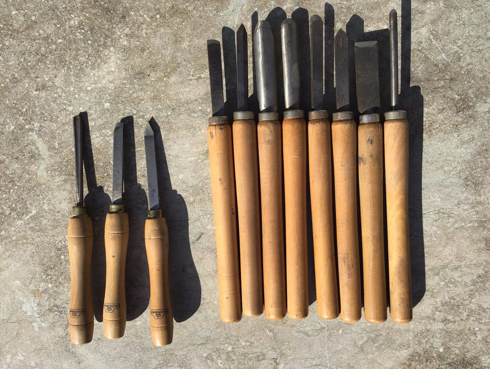 Set van 11 geslepen beitels voor houtbewerking, Ophalen, Gebruikt, Beitel, Nooitgedacht