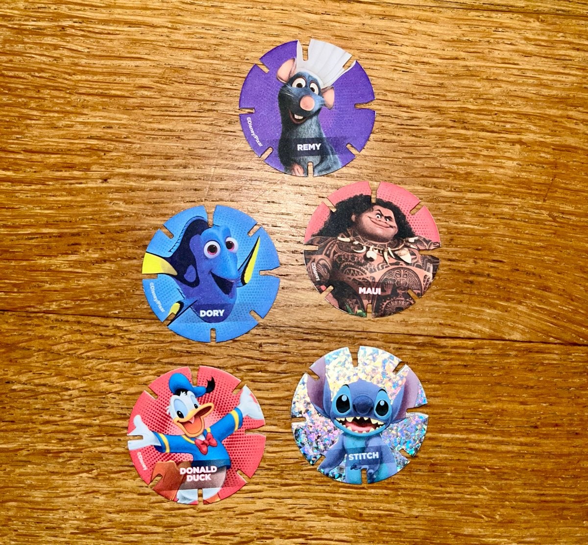 Diskeys Donald Duck, Stitch, Dory, Remy, Maui SET, Albert Heijn, Ophalen