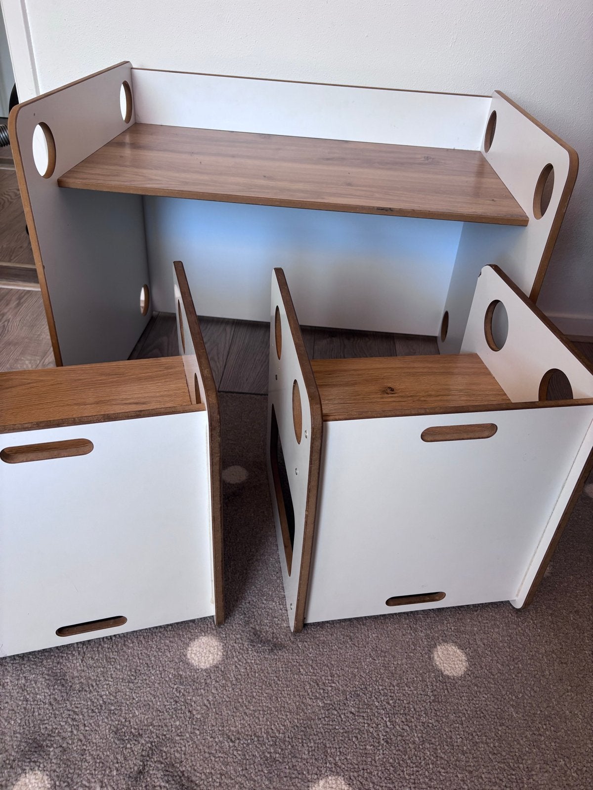 Peuter/kleuter tafel en stoelen set, Kinderen en Baby's, Ophalen, Gebruikt, Tafel(s) en Stoel(en)