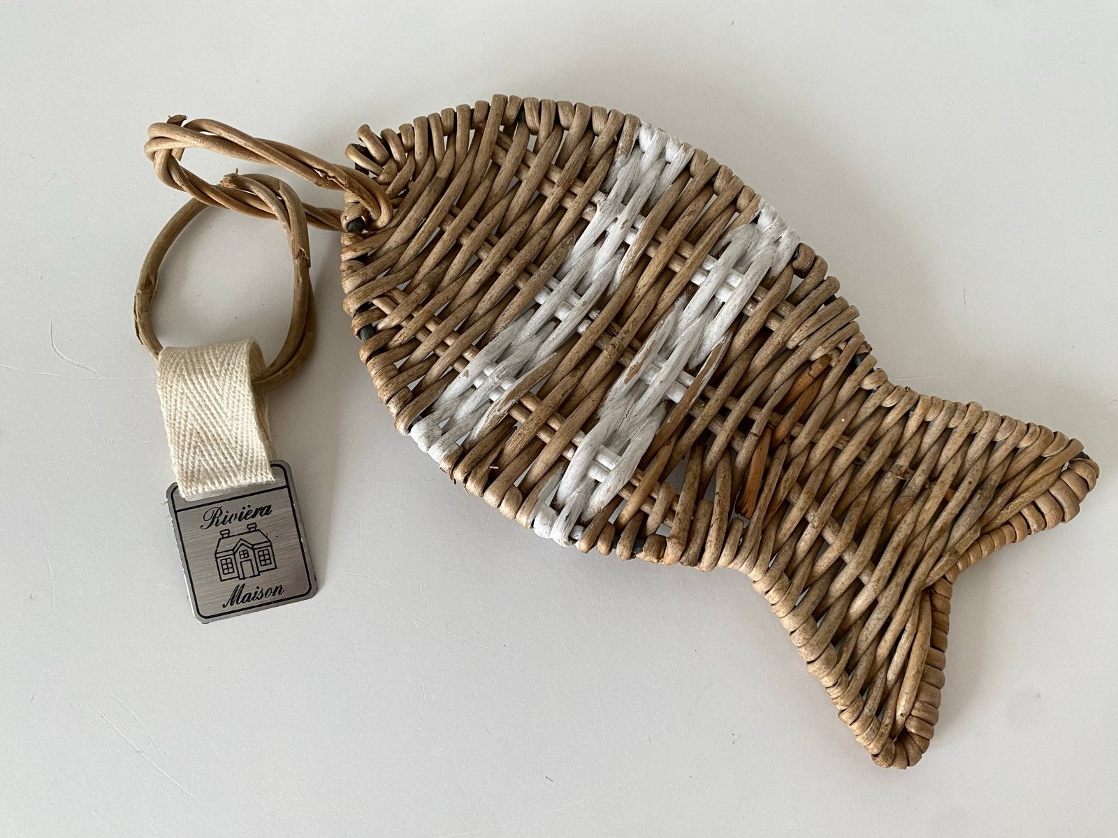Riviera Maison sleutelhanger vis rotan, Gebruikt, Meerkleurig, Ophalen of Verzenden, Landelijk