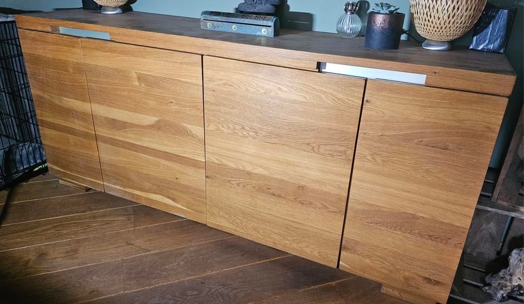 Teakhouten dressoir, Ophalen, Met deur(en), 150 tot 200 cm, Teakhout