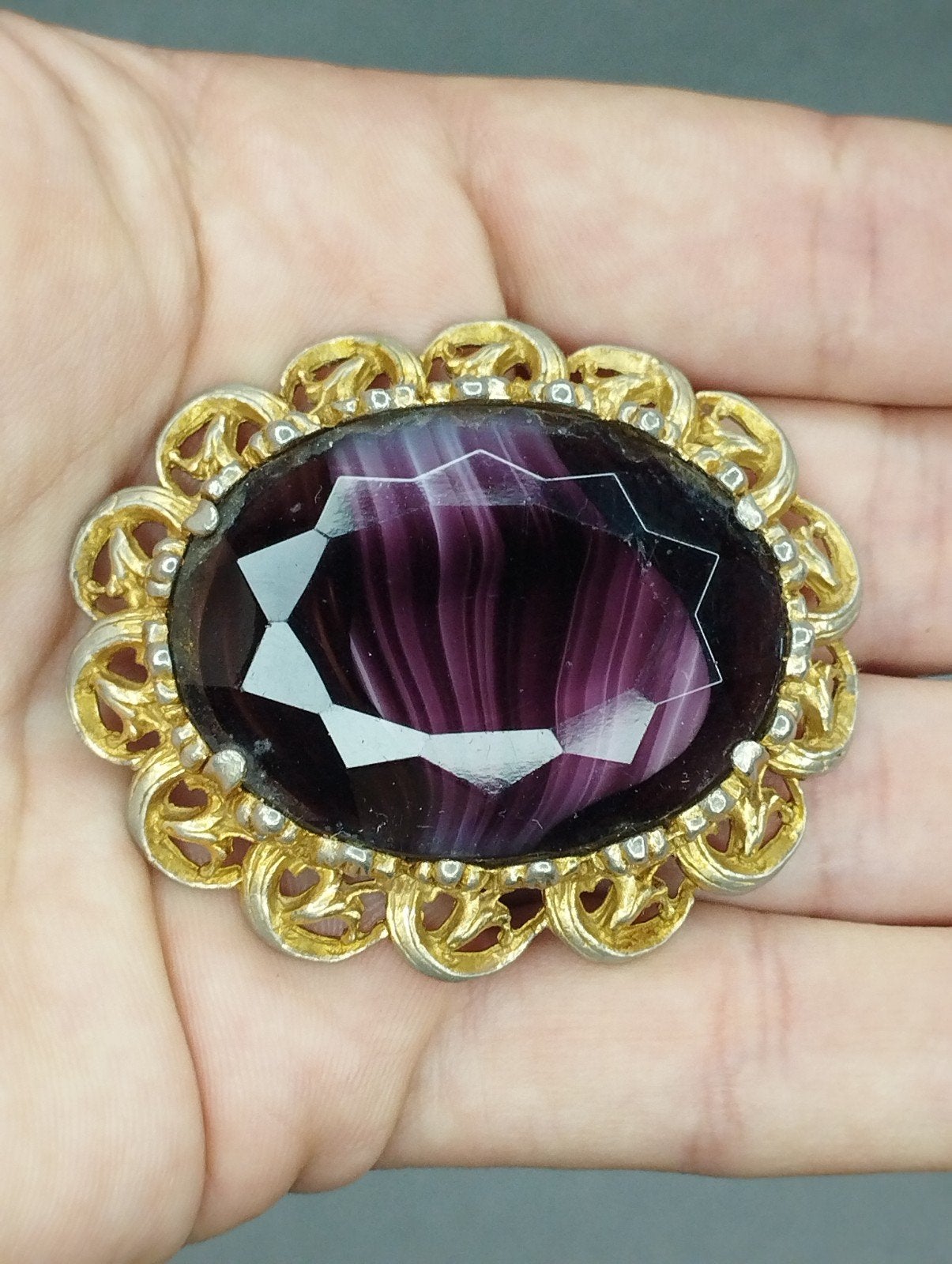 Zeldzame, prachtige vintage broche in groot formaat, Sieraden, Tassen en Uiterlijk, Broches, Ophalen of Verzenden, Zo goed als nieuw