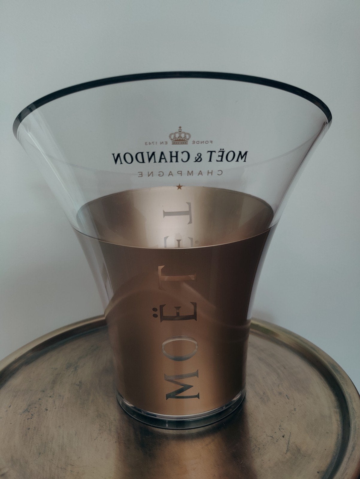 Moët & Chandon Champagnekoeler - Goud/Transparant, Ophalen, Nieuw, Kunststof, Goud