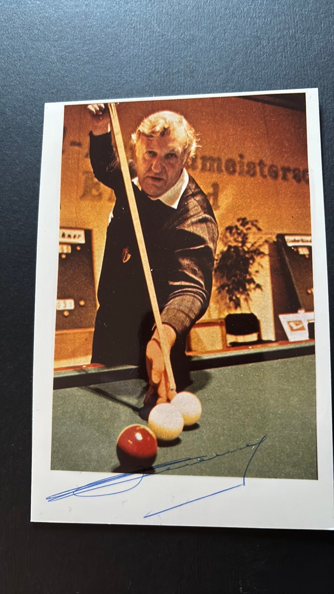 Raymond Ceulemans BILJARTEN Foto met echte handtekening, Verzenden, Zo goed als nieuw, Overige sporten, Overige typen