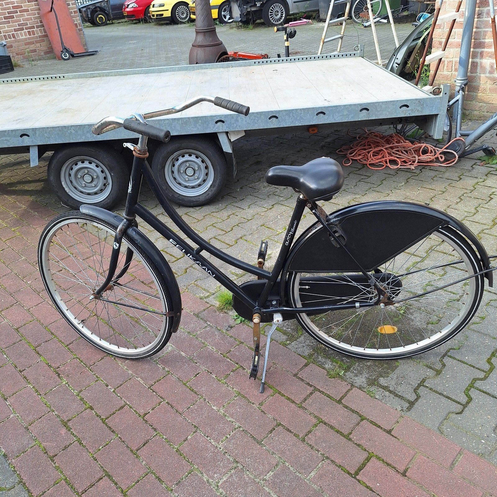 pelikaan oma opoe fiets stationsfiets 28 inch, Fietsen en Brommers, Ophalen, Gebruikt, Terugtraprem, Pelikaan