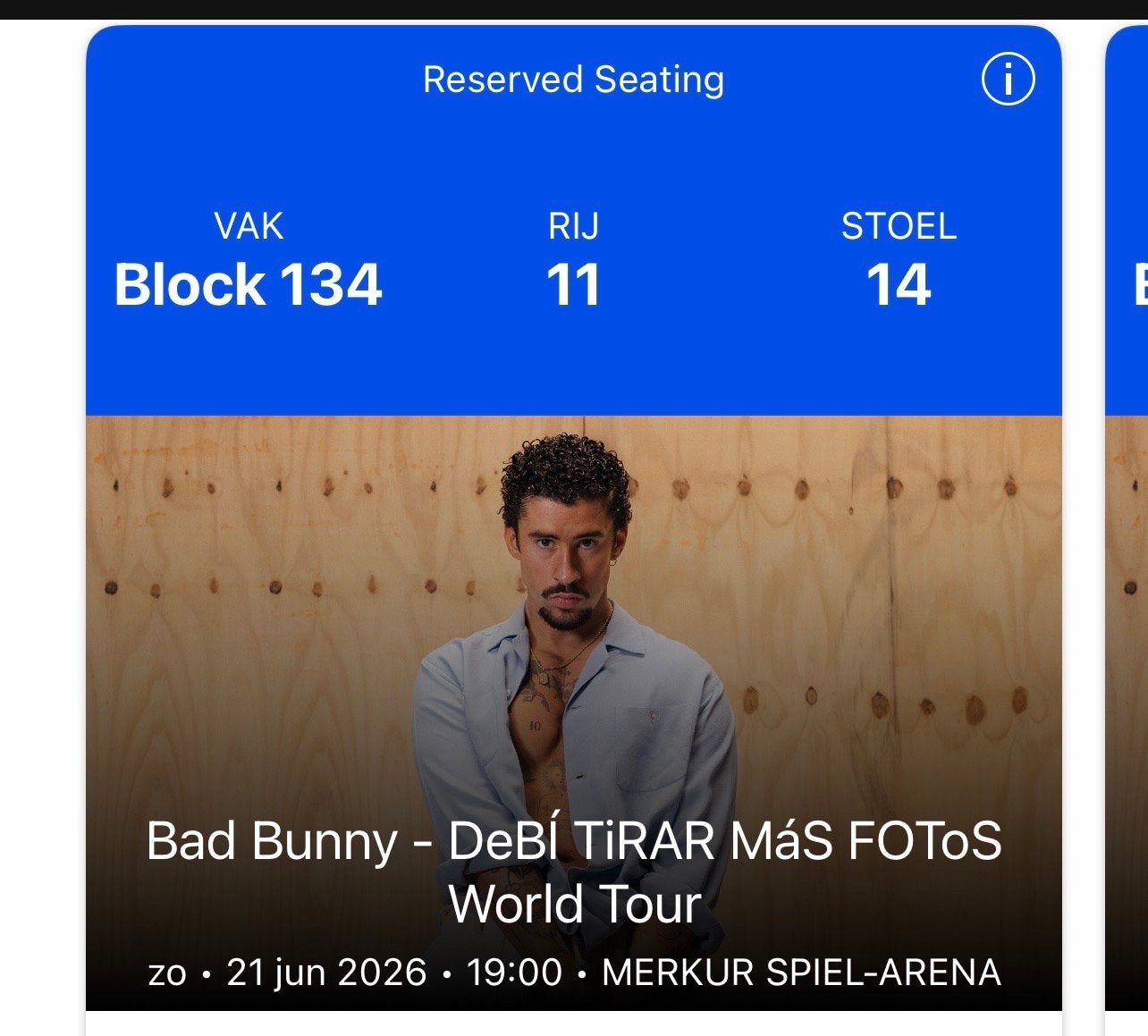 Bad Bunny tickets vanavond 19:00 in Düsseldorf Merkur Arena, Twee personen, Juni