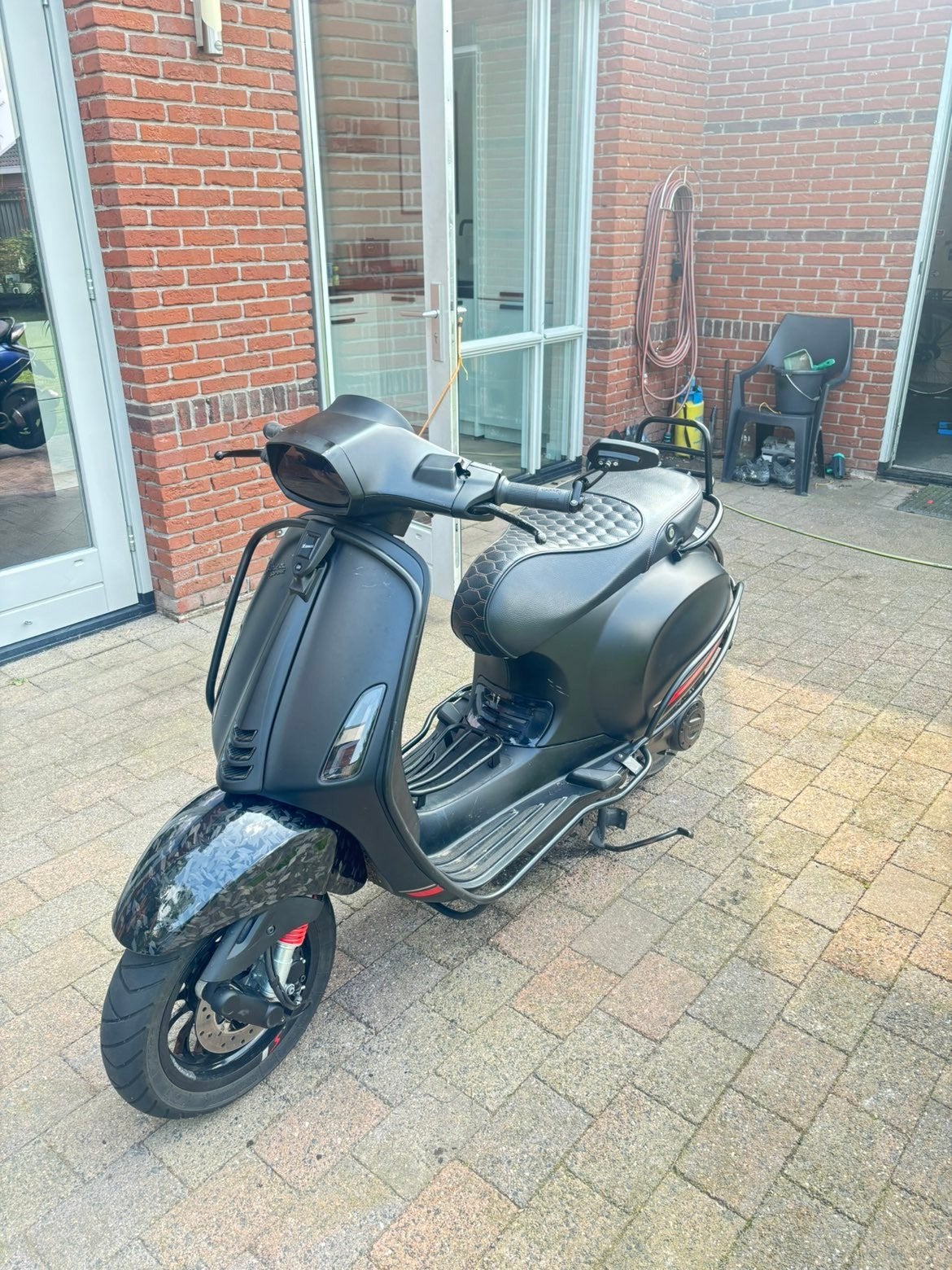 Vespa Sprint 2021 Mat Zwart - Akrapovic Uitlaat, Ophalen, Gebruikt, Overige modellen, Maximaal 45 km/u