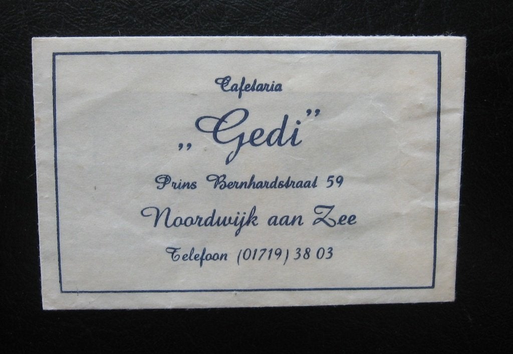 6539 Noordwijk aan Zee - Cafetaria Gedi, Ophalen of Verzenden, Nederland