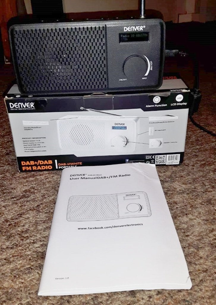 Denver DAB-41 FM/DAB+ radio met klok en alarm, Audio, Tv en Foto, Radio's, Ophalen, Zo goed als nieuw, Radio