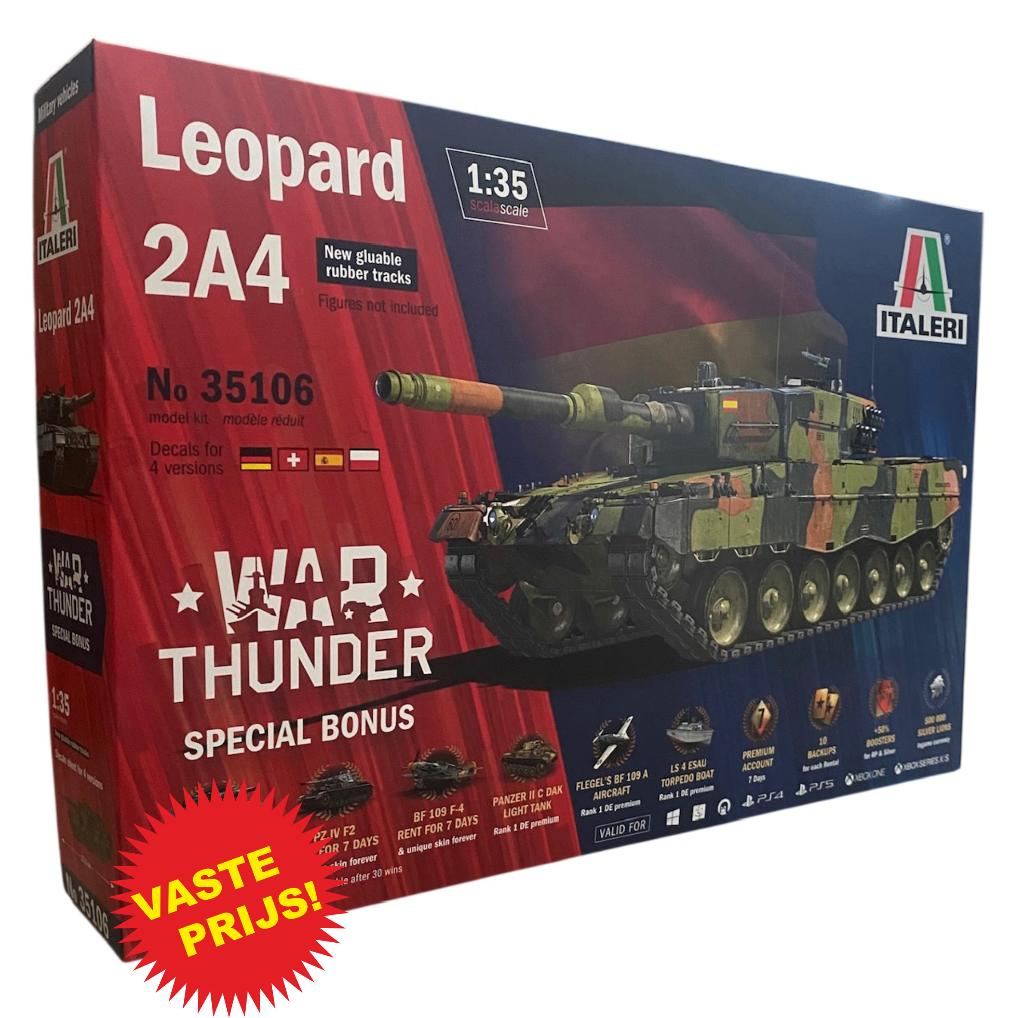 Leopard 2A4 (Italeri 35106) 1/35, Tank, Italeri, 1:32 tot 1:50, Nieuw