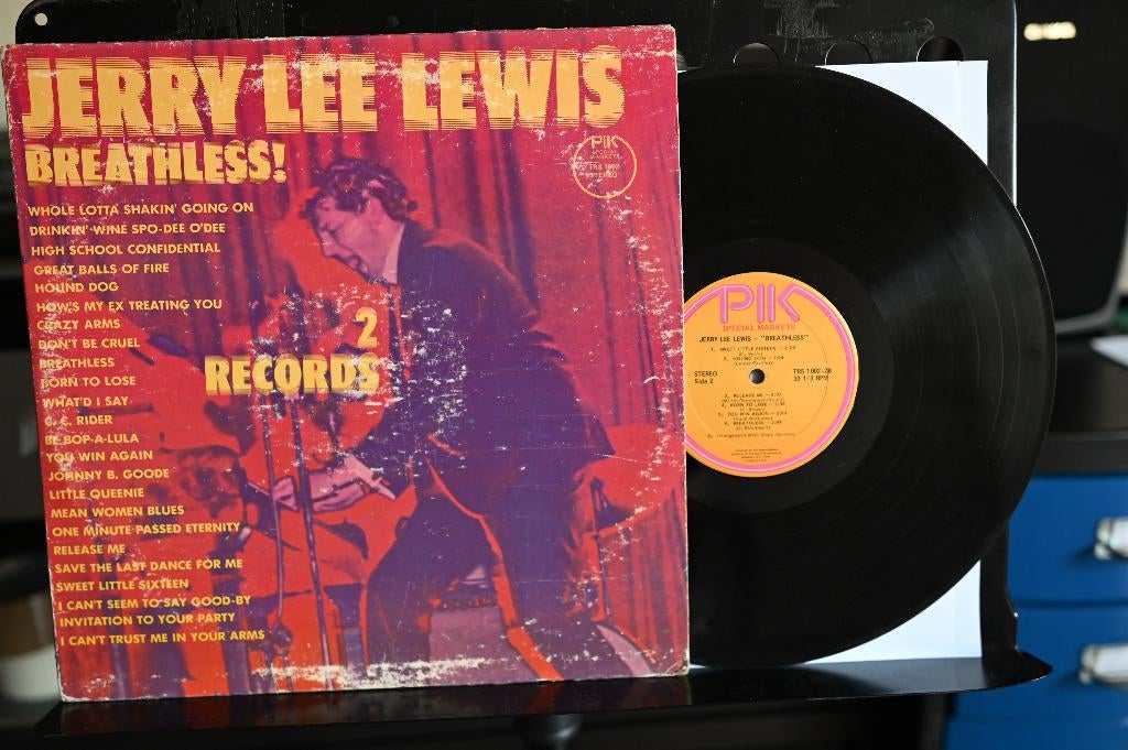 2LP 1974 Jerry Lee Lewis   " Breathless  ", Gebruikt, Originele persing, Ophalen of Verzenden, 1970 - 1979