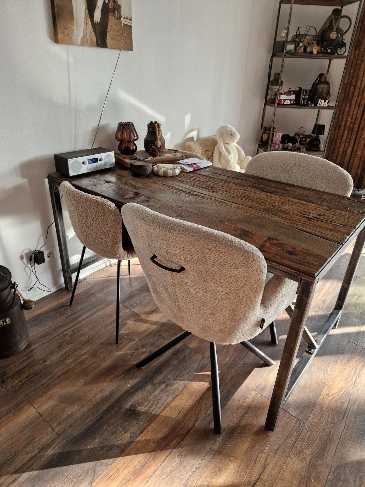 Eethoek met stoelen, Ophalen, Zo goed als nieuw, 4 tot 6 stoelen