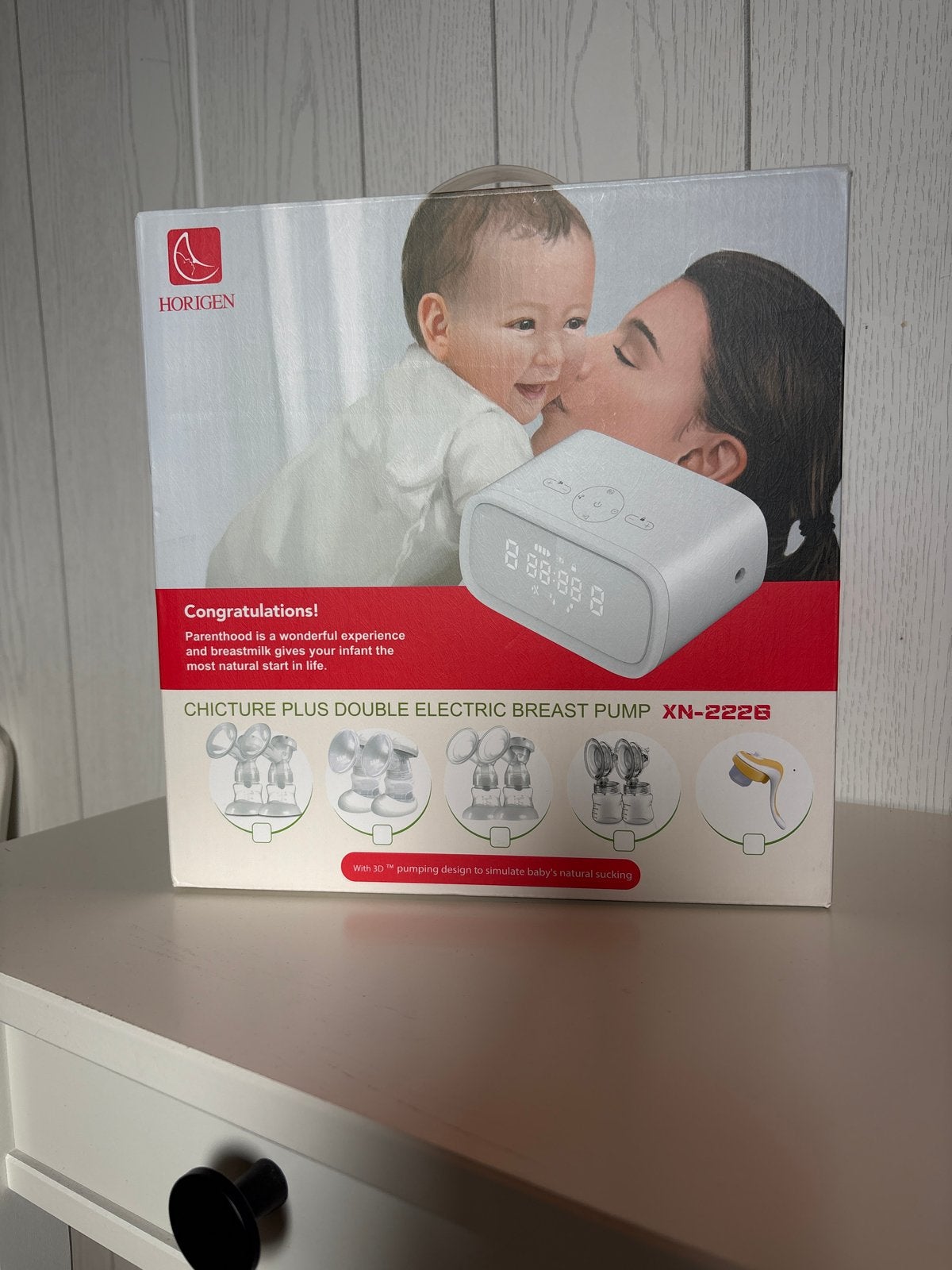 HORIGEN CHICTUR PLUS Dubbele Elektrische Borstkolf XN-222B, Ophalen, Zo goed als nieuw