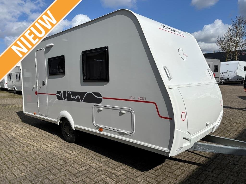 Sterckeman Easy 462 LJ € 2.500,- gratis opties!!, Caravans en Kamperen, Caravans, Schokbreker, Standaardzit, Sterckeman, 5 tot 6 meter